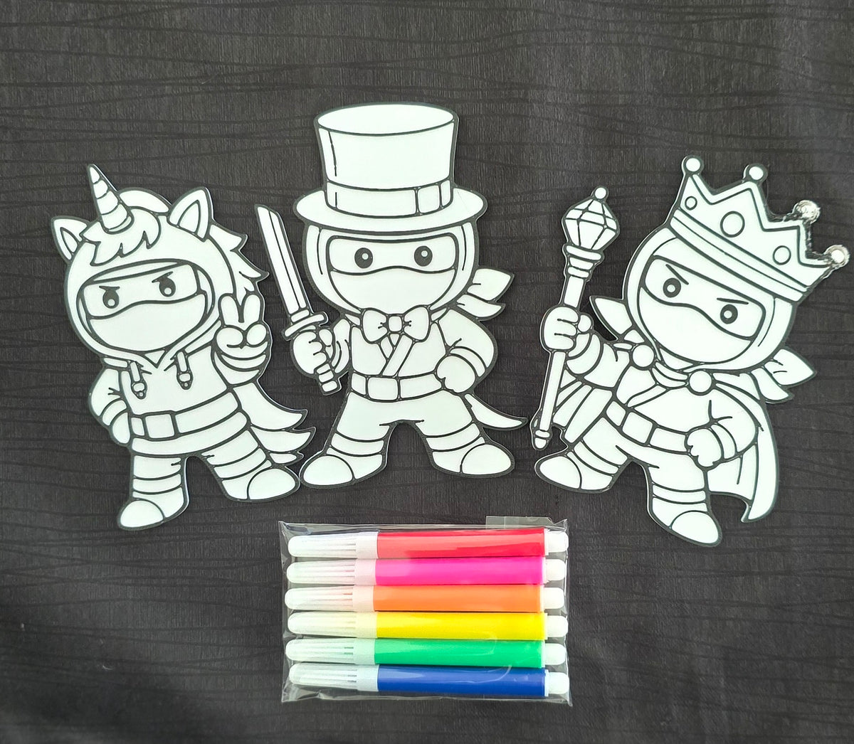 Ninja Colouring in kit