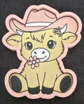 Highland cow with Hat Trinket Tray