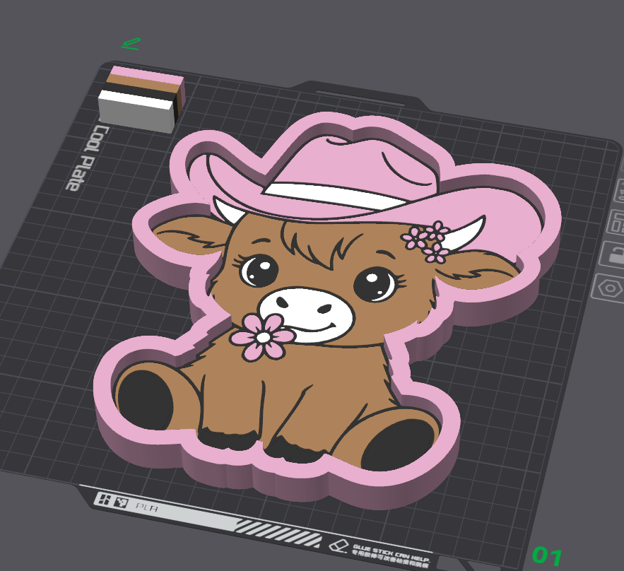 Highland Cow Trinket Tray