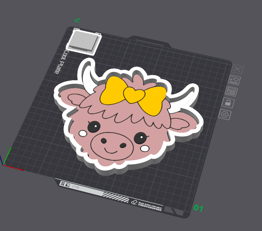 Highland Cow With Bow ( Digital )