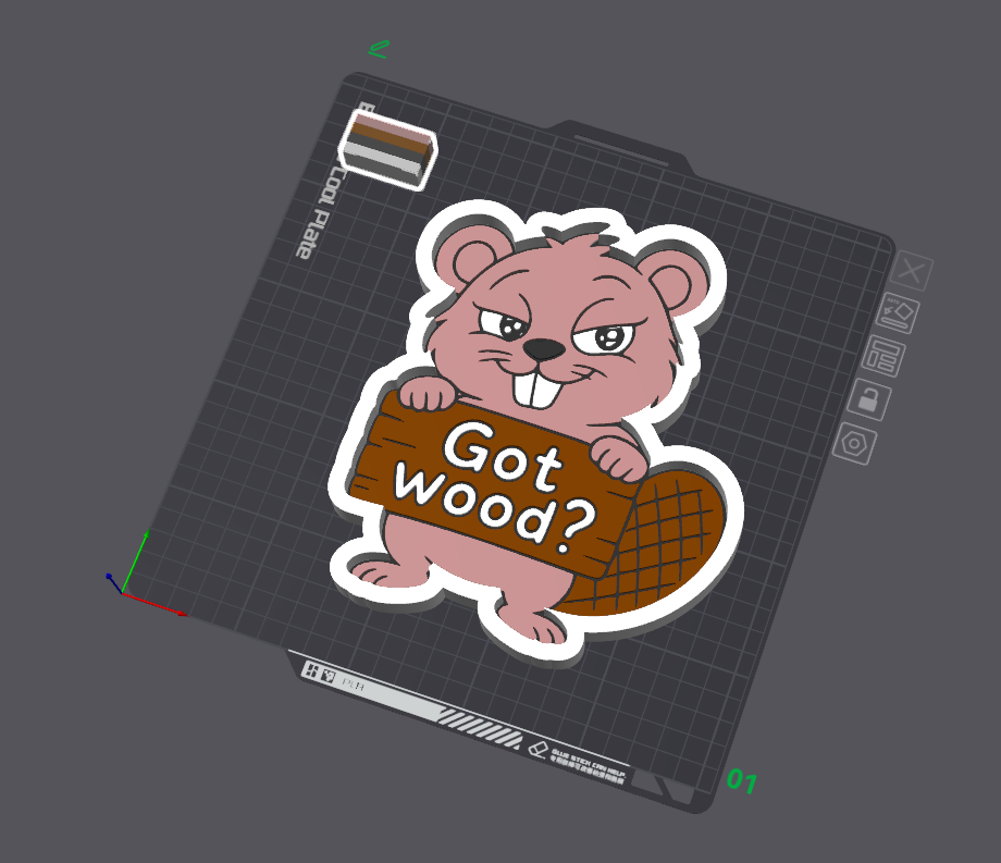 Beaver - Trinket Tray ( Digital )