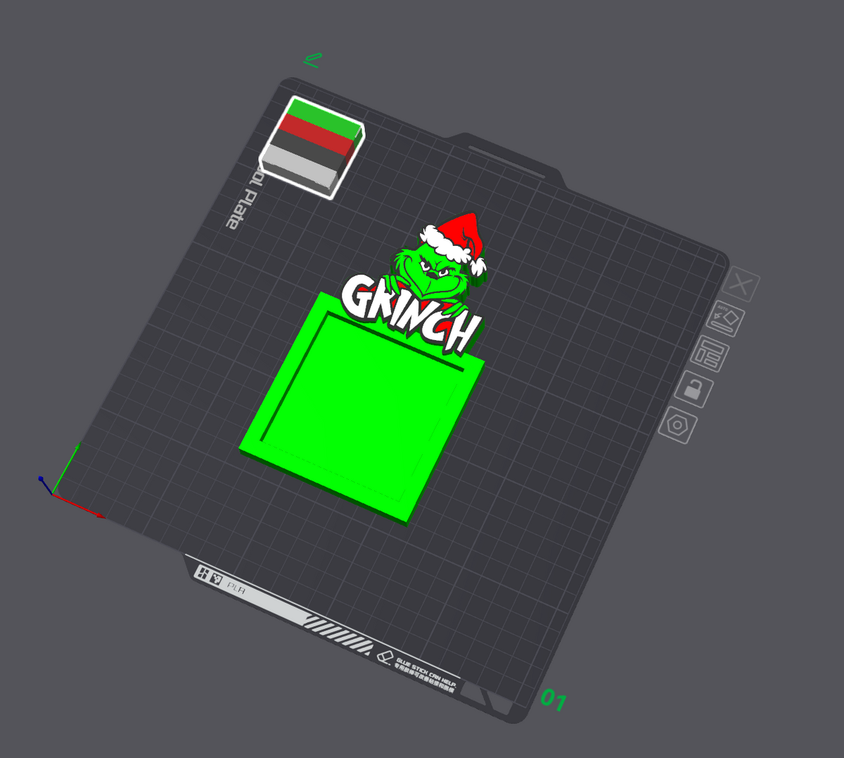 Grinch Notepad Holder ( Digital )